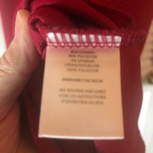 Material Girl Bustier Strapped Back Red Party Dress Size Medium - Picture 7 of 11